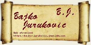 Bajko Juruković vizit kartica